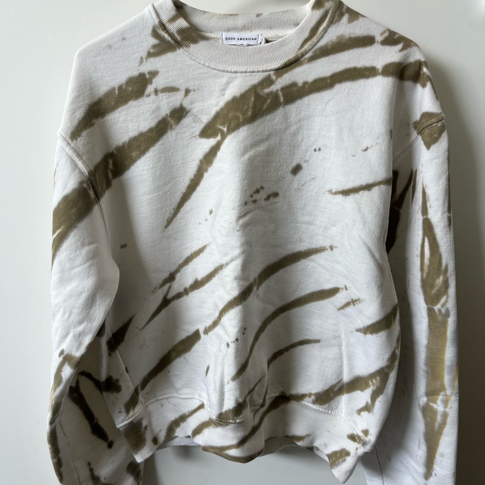 Good American camouflage style sweatshirt size 0